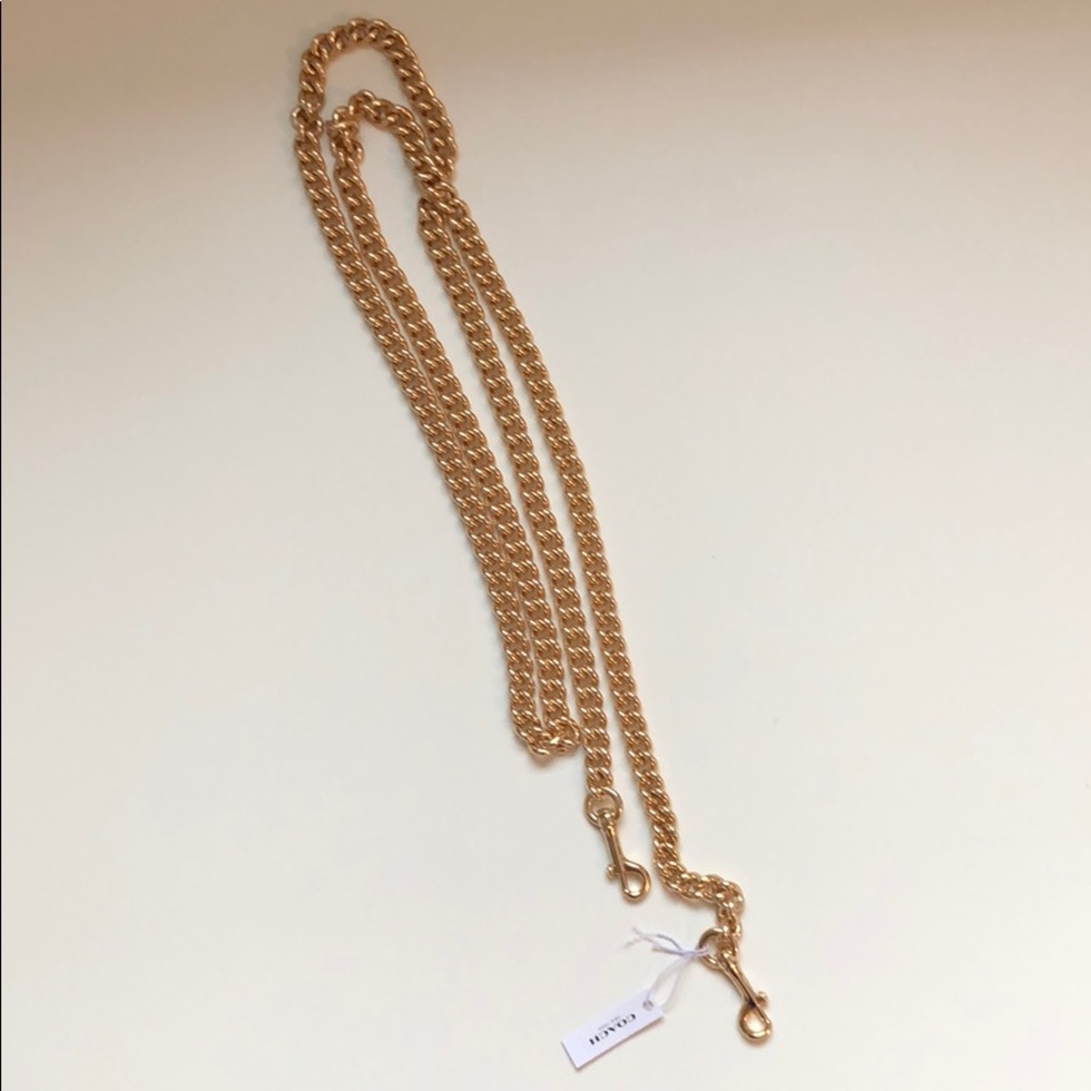 Light Gold Coach Dinky Chain Strap